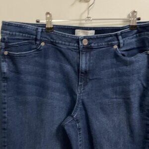 J Jill Darker Demin Boyfriend Slim Jeans size 14